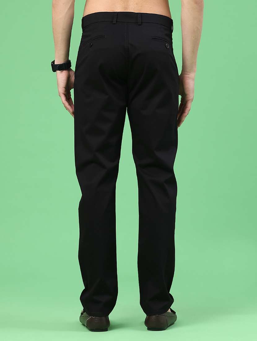 men solid mid rise chinos casual trouser - 22179892 -  Standard Image - 4