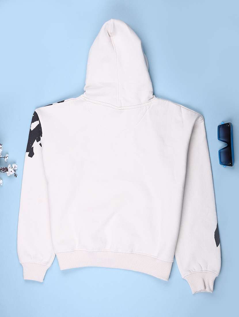 girls printed long sleeve hooded sweatshirt - 22179931 -  Standard Image - 1