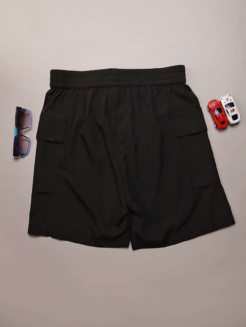 girls solid mid rise regular fit shorts  - 22179966 -  Standard Image - 1