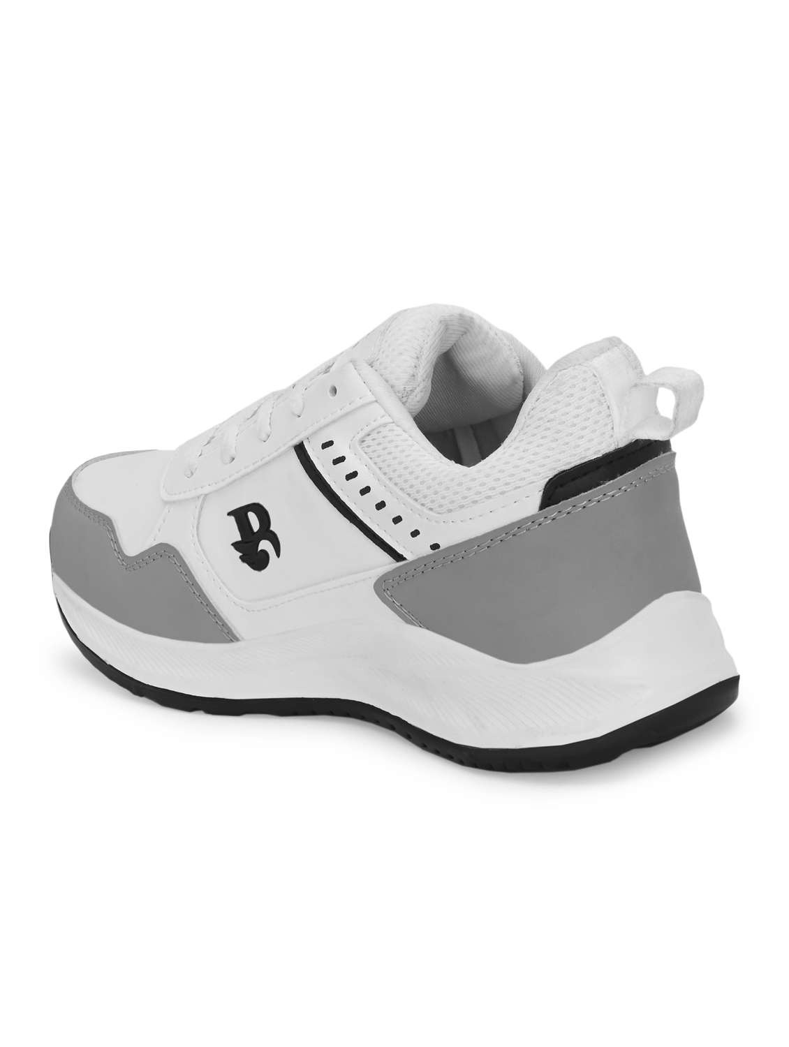 men white solid lace up sport shoe - 22179974 -  Standard Image - 4