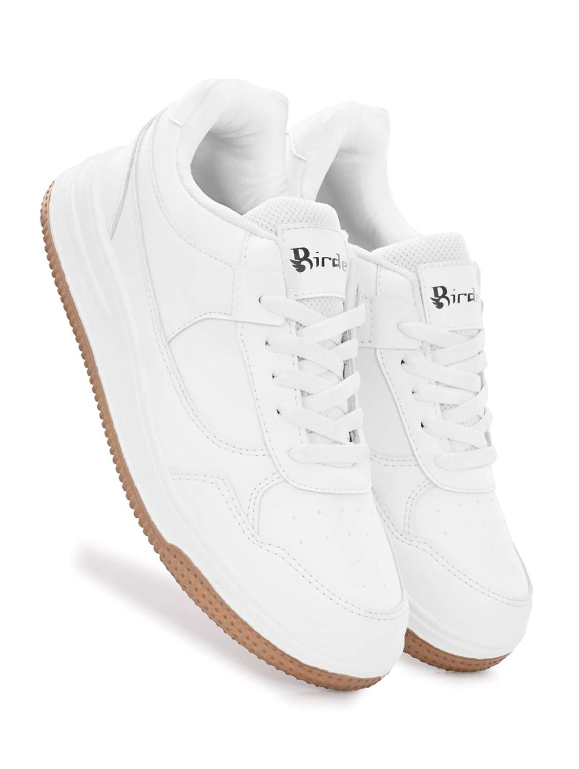 men white solid lace up sneaker - 22179976 -  Standard Image - 4