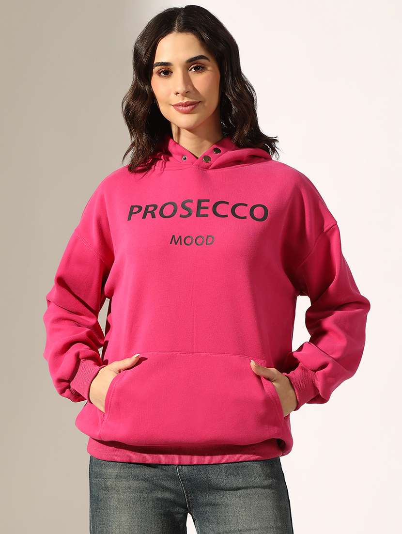 Women Printed Long Sleeve Hooded Sweatshirt - 22179982 -  Standard Image - 1