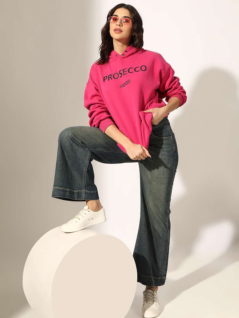 Women Printed Long Sleeve Hooded Sweatshirt - 22179982 -  Standard Image - 4