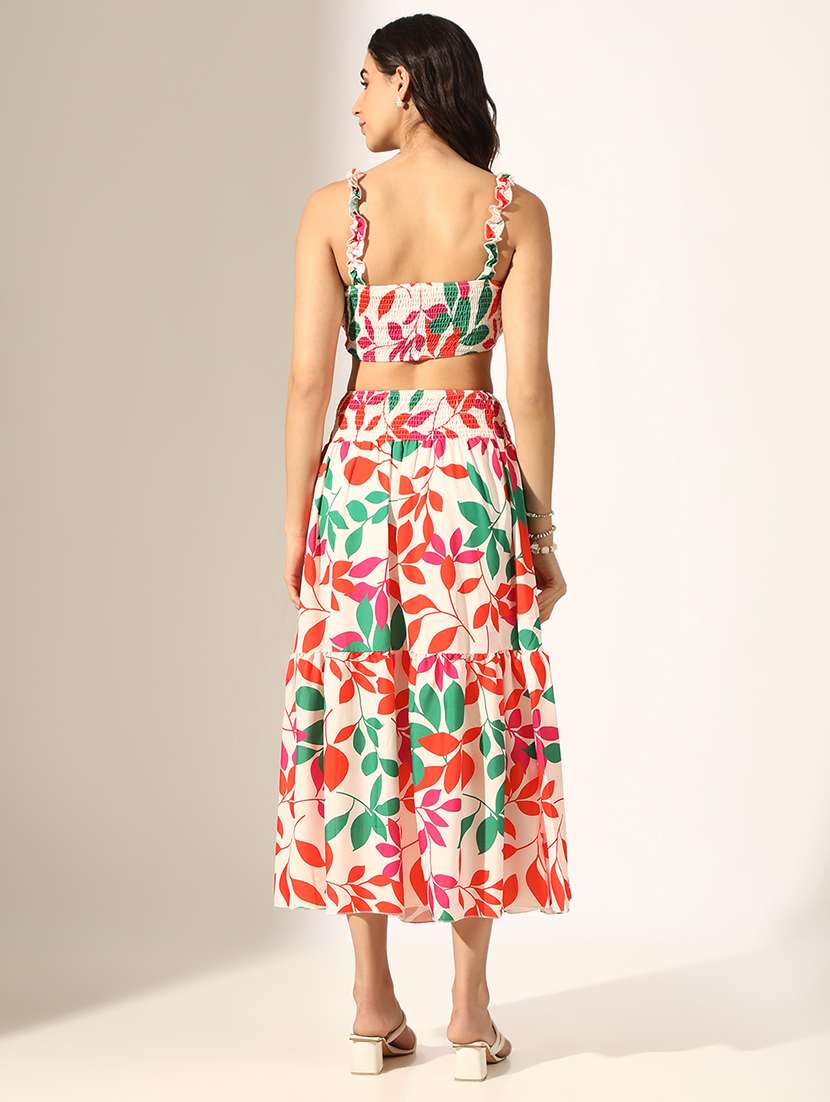 women printed top and skirt co-ord set - 22180043 -  Standard Image - 4