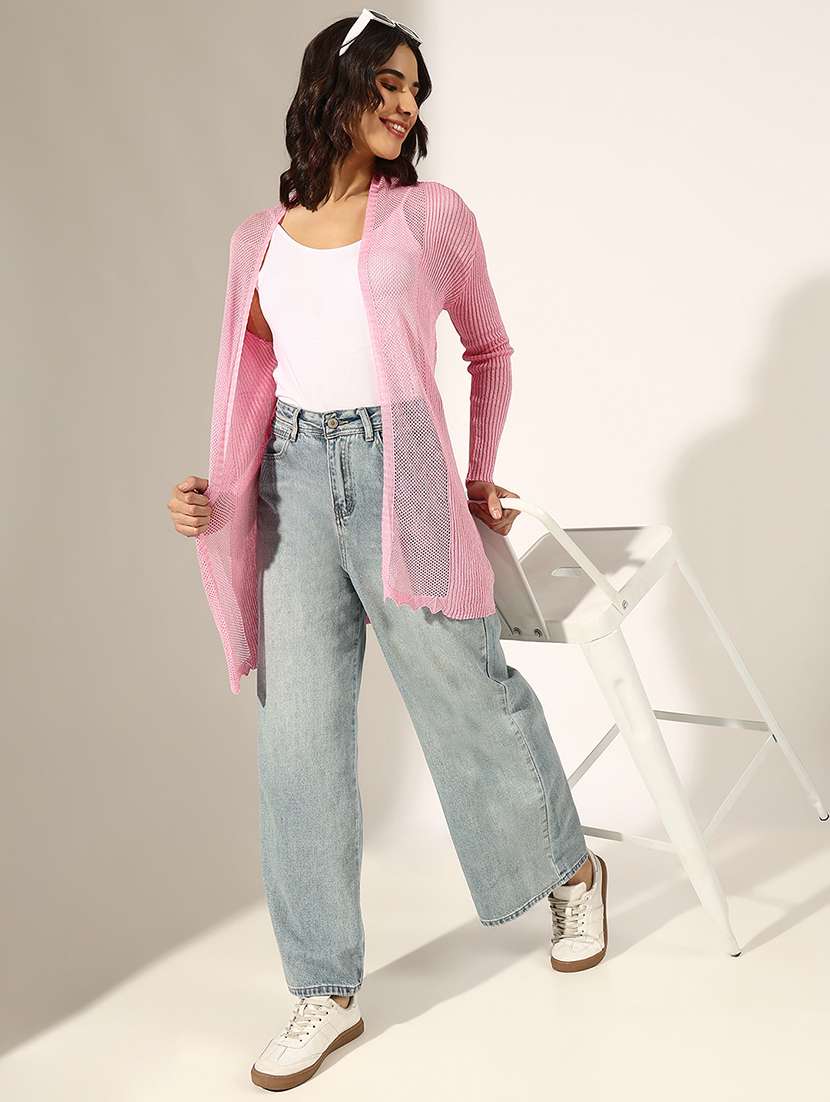 women self designed long sleeve regular shrug - 22180053 -  Standard Image - 4