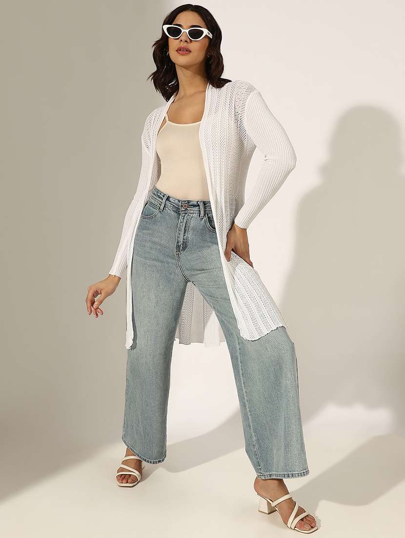 women self designed long sleeve regular shrug - 22180058 -  Standard Image - 4