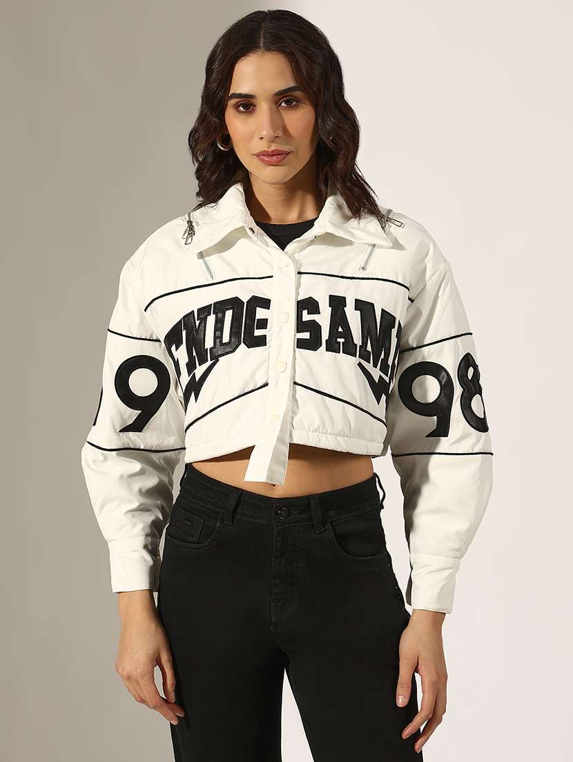 women printed long sleeve biker jacket - 22180062 -  Standard Image - 1