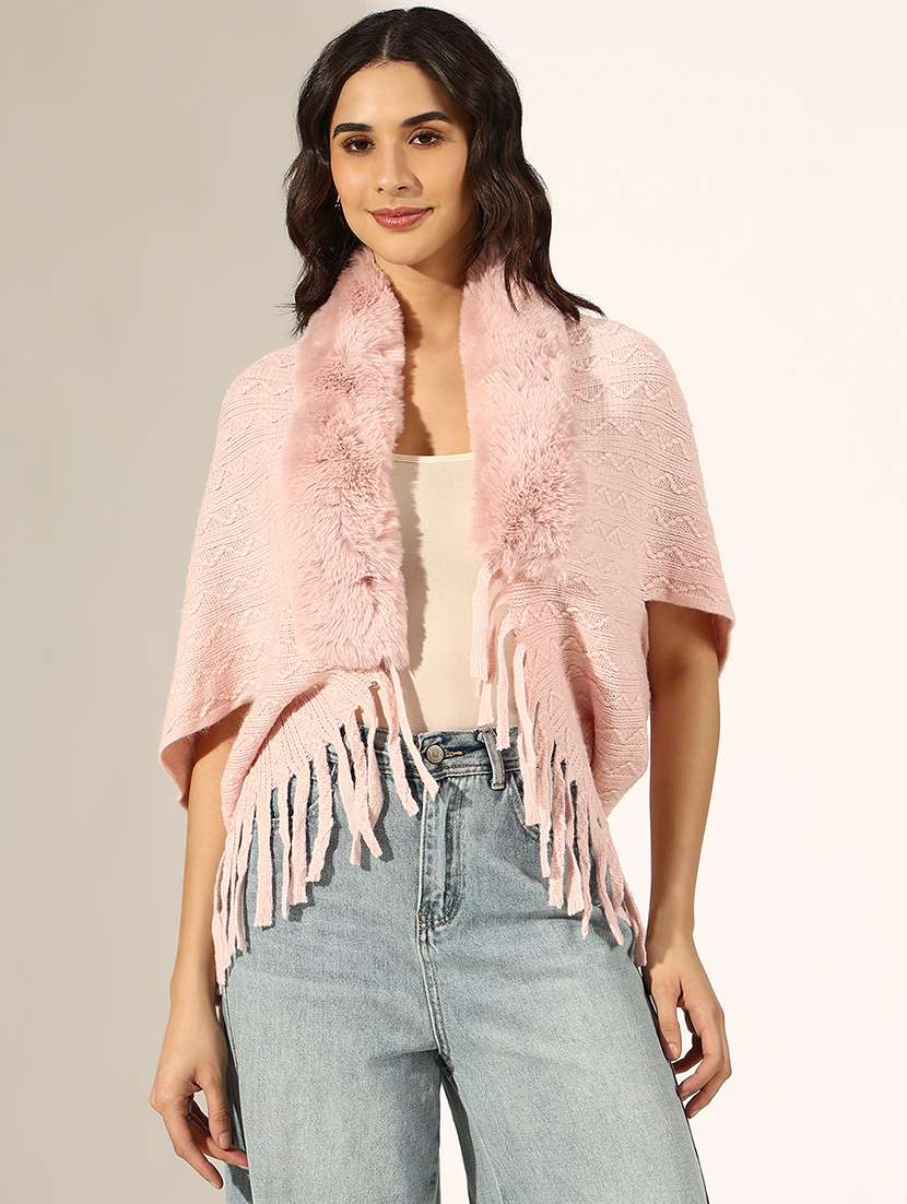 women self designed poncho - 22180077 -  Standard Image - 1