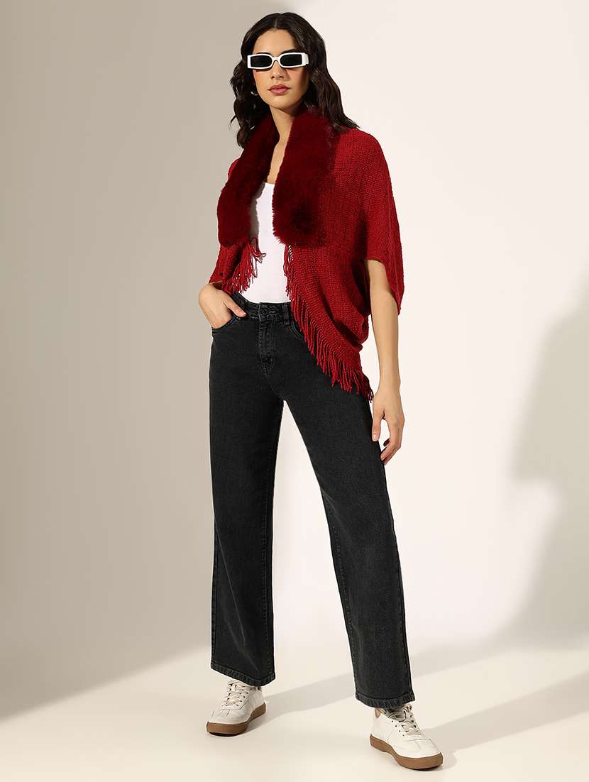 women self designed poncho - 22180078 -  Standard Image - 4