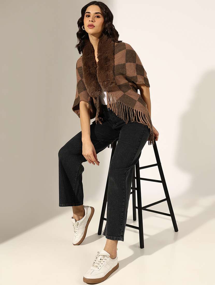 women self designed poncho - 22180080 -  Standard Image - 4