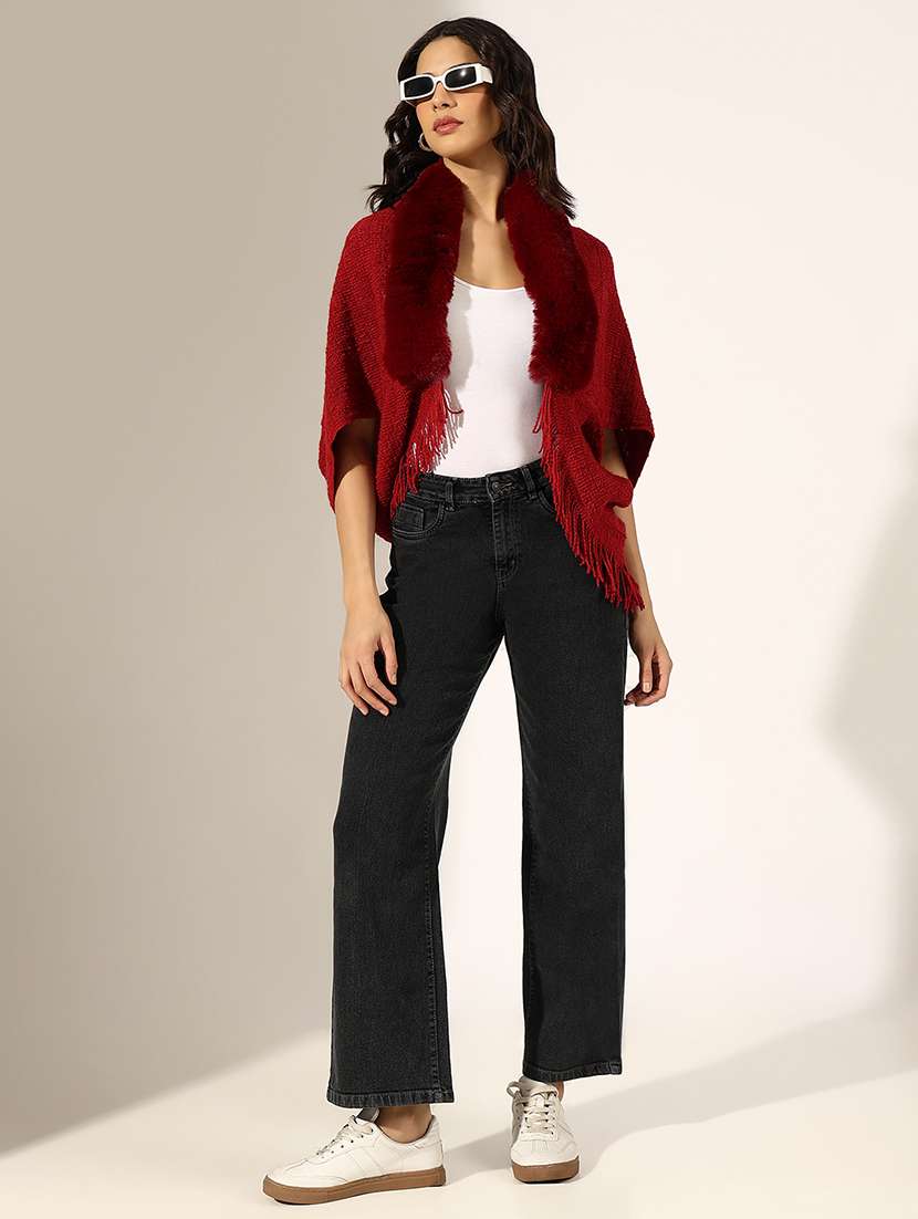 women self designed poncho - 22180082 -  Standard Image - 4