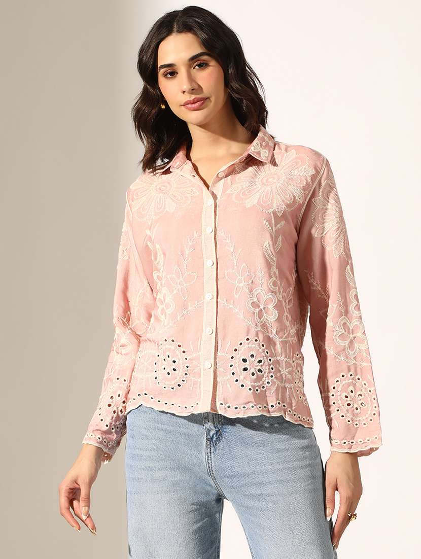 women collared long sleeve regular shirt - 22180090 -  Standard Image - 1