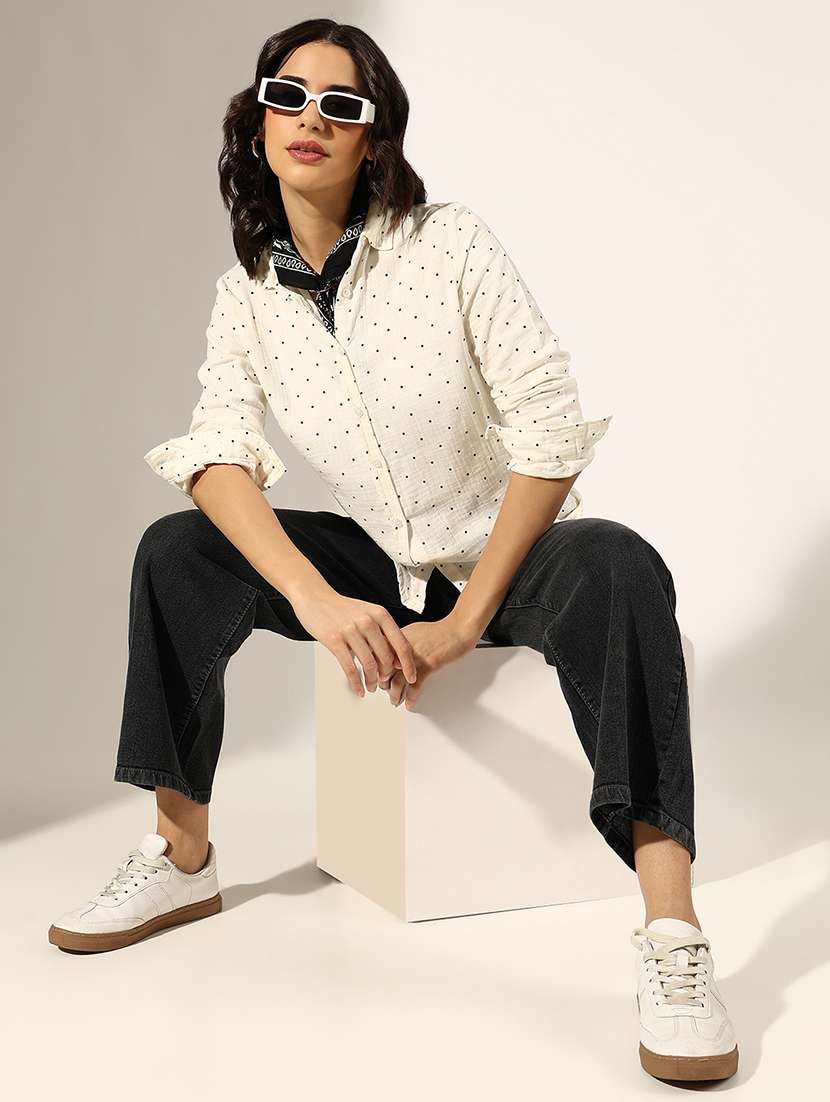 women collared long sleeve regular shirt - 22180092 -  Standard Image - 4
