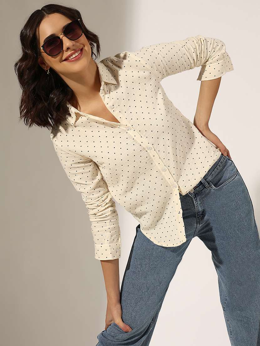 women collared long sleeve regular shirt - 22180093 -  Standard Image - 1