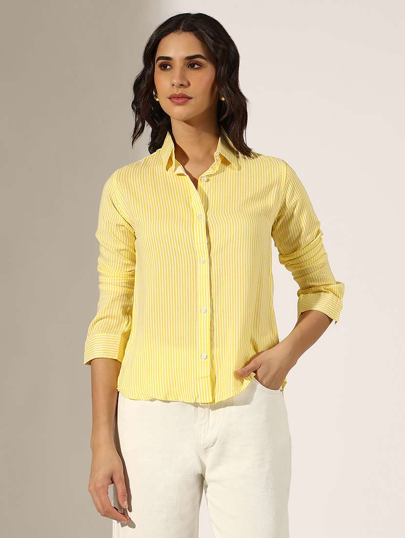 women collared long sleeve regular shirt - 22180096 -  Standard Image - 1
