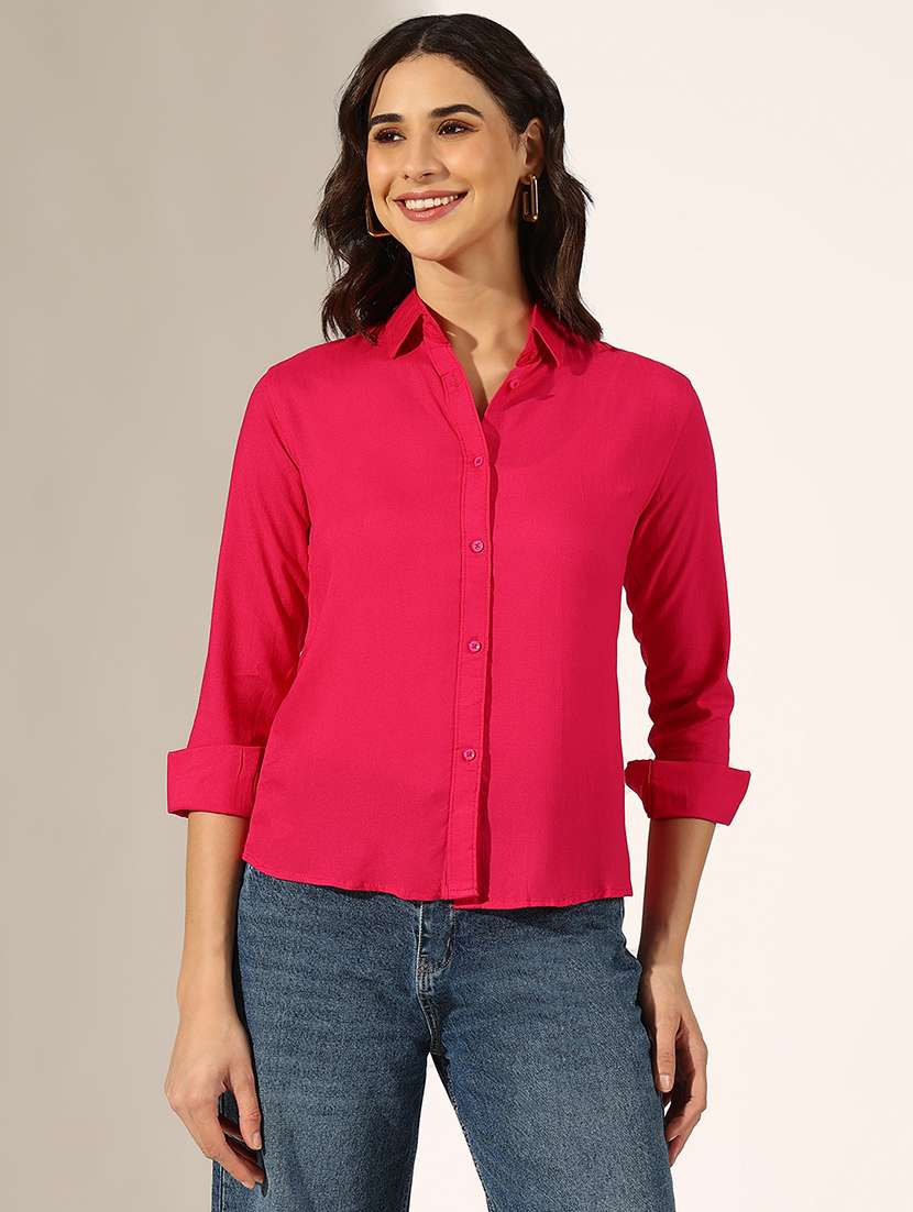 women collared long sleeve regular shirt - 22180097 -  Standard Image - 1