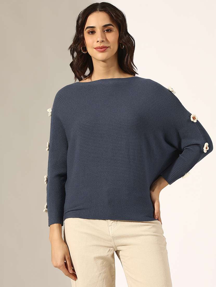 women solid long sleeve regular top - 22180155 -  Standard Image - 1