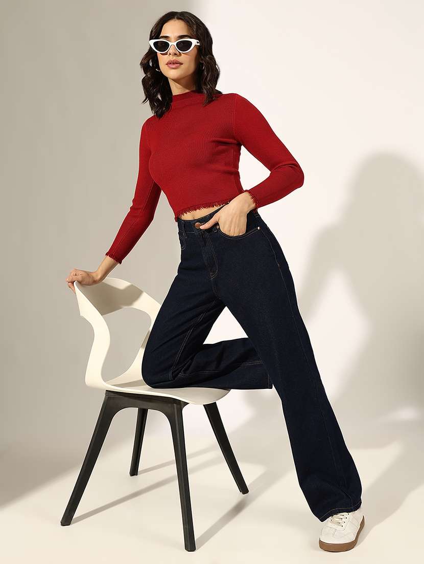 women solid long sleeve regular top - 22180159 -  Standard Image - 4