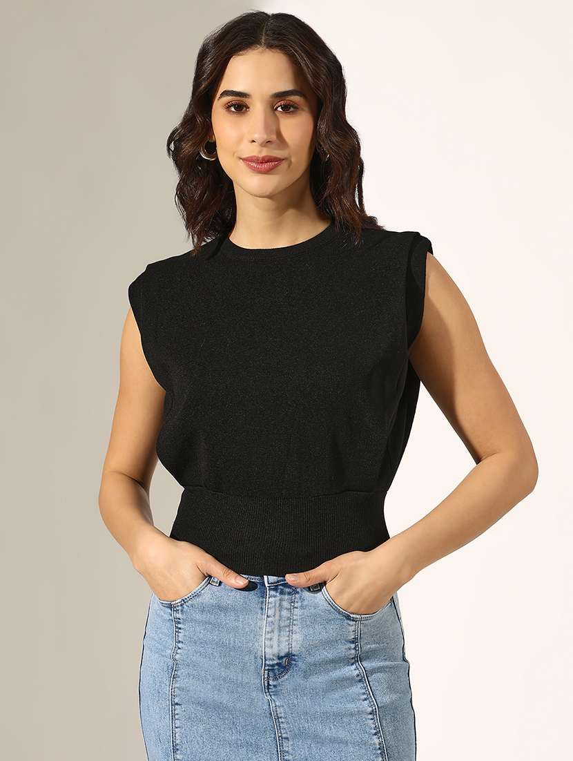 women solid sleeveless regular top - 22180171 -  Standard Image - 1