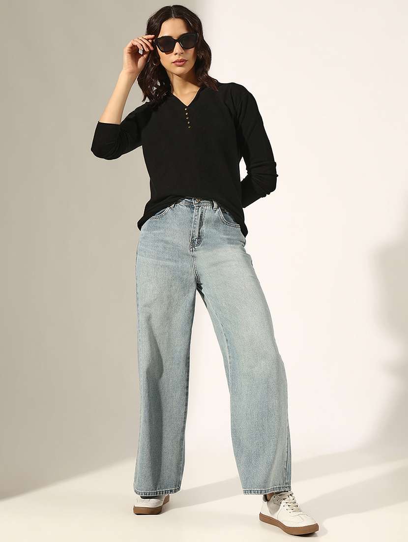 women solid long sleeve regular top - 22180173 -  Standard Image - 4