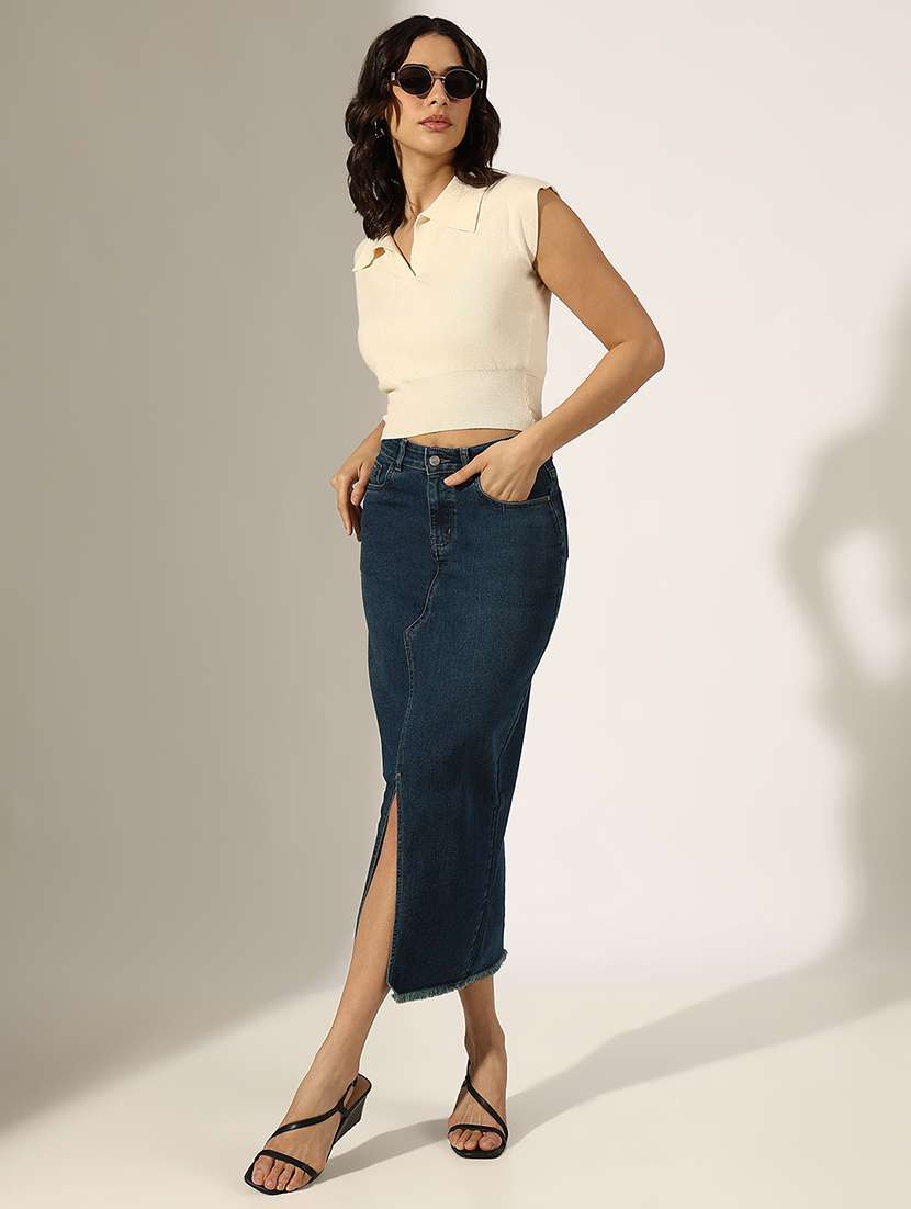 women solid sleeveless collared regular top - 22180174 -  Standard Image - 4