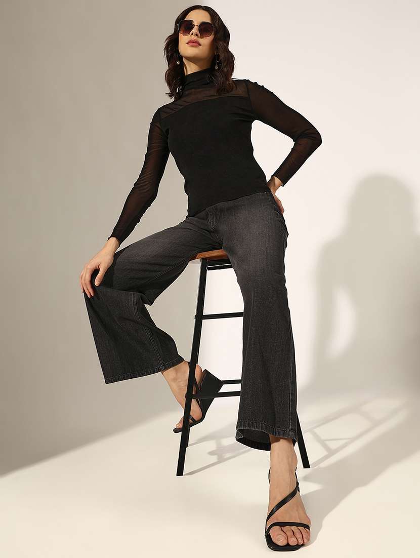 women solid long sleeve regular top - 22180182 -  Standard Image - 4