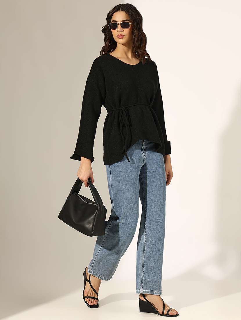 women solid long sleeve peplum top - 22180184 -  Standard Image - 4