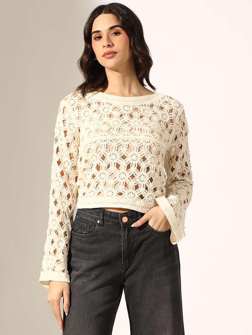 women solid long sleeve regular top - 22180193 -  Standard Image - 1