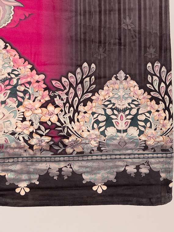 women  multi colored printed velvet shawl - 22180220 -  Standard Image - 4