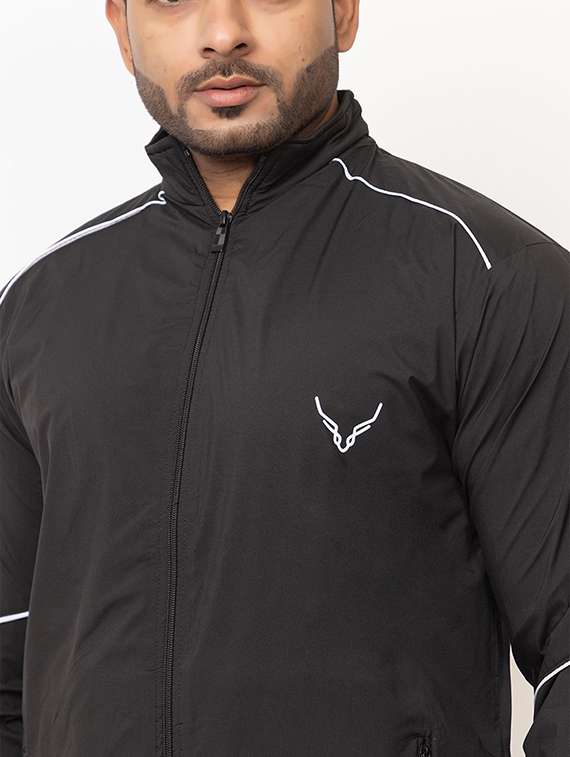 men solid long sleeve windcheater casual jacket - 22180257 -  Standard Image - 4