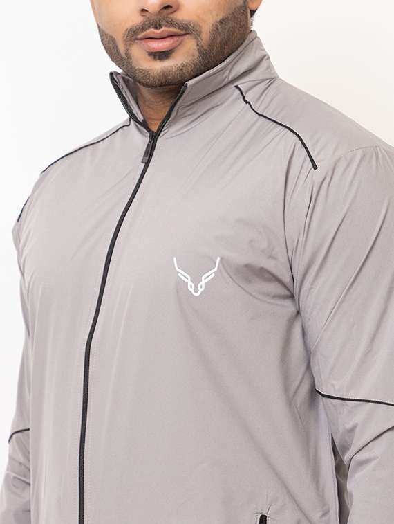 men solid long sleeve windcheater casual jacket - 22180258 -  Standard Image - 4