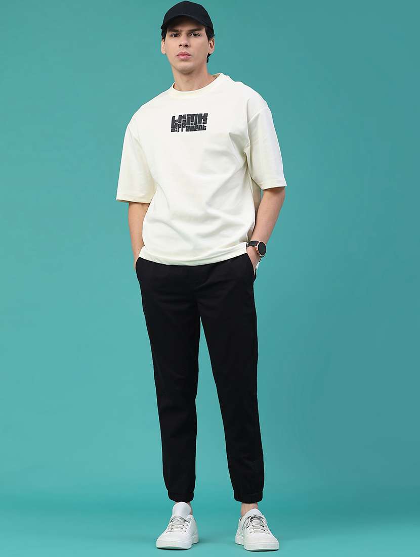 men solid mid rise regular fit jogger - 22180280 -  Standard Image - 4