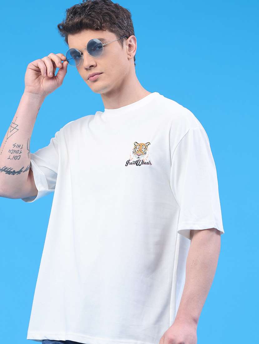 men printed short sleeve oversized t-shirt - 22180507 -  Standard Image - 1