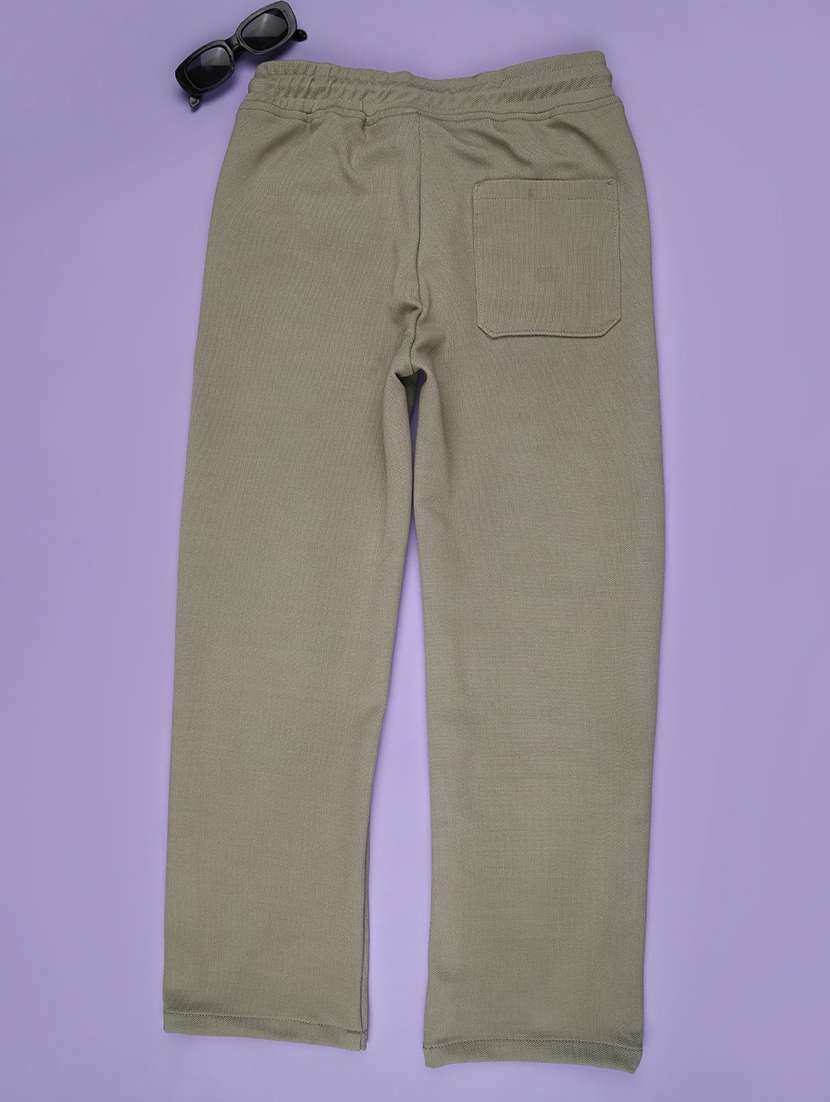 boys solid mid rise track pants - 22180559 -  Standard Image - 1