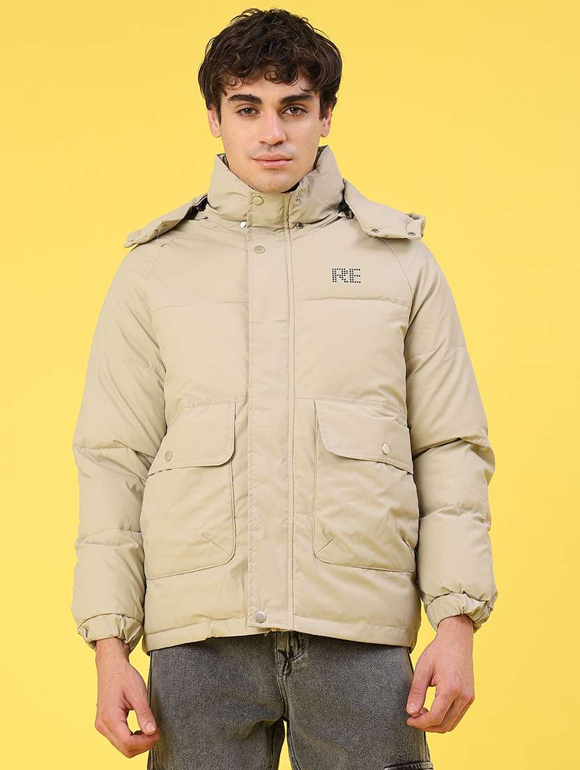 men solid long sleeve lightweight puffer jacket - 22180643 -  Standard Image - 1