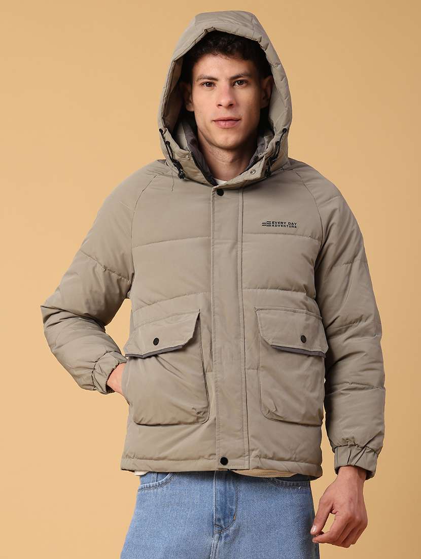 men solid long sleeve lightweight puffer jacket - 22180644 -  Standard Image - 1