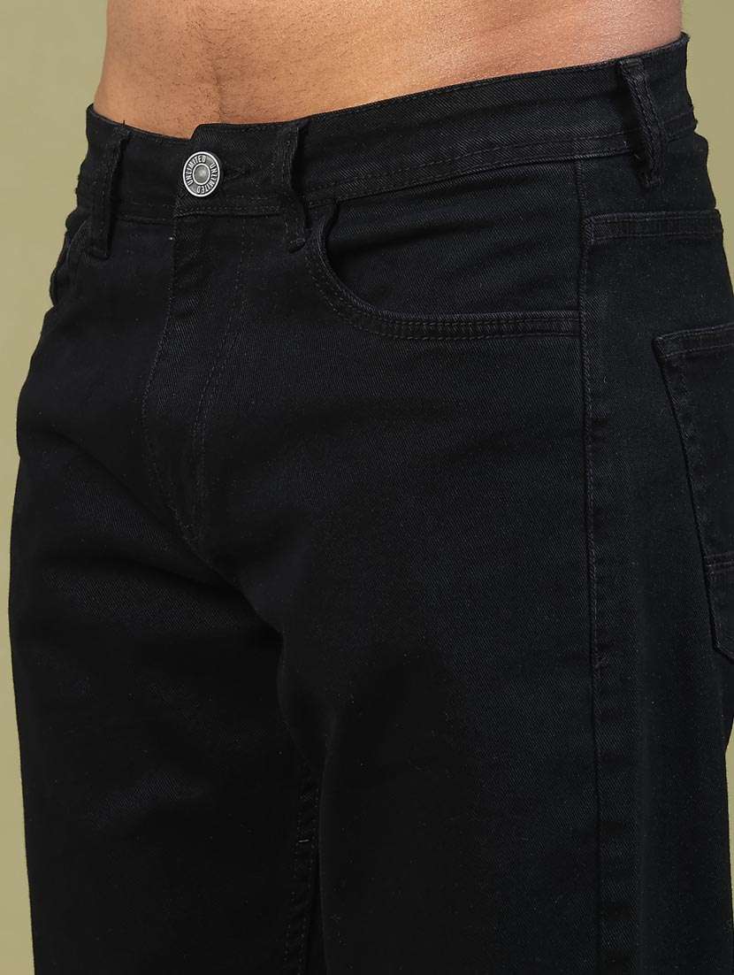 men plain mid rise full length straight jeans - 22180650 -  Standard Image - 1