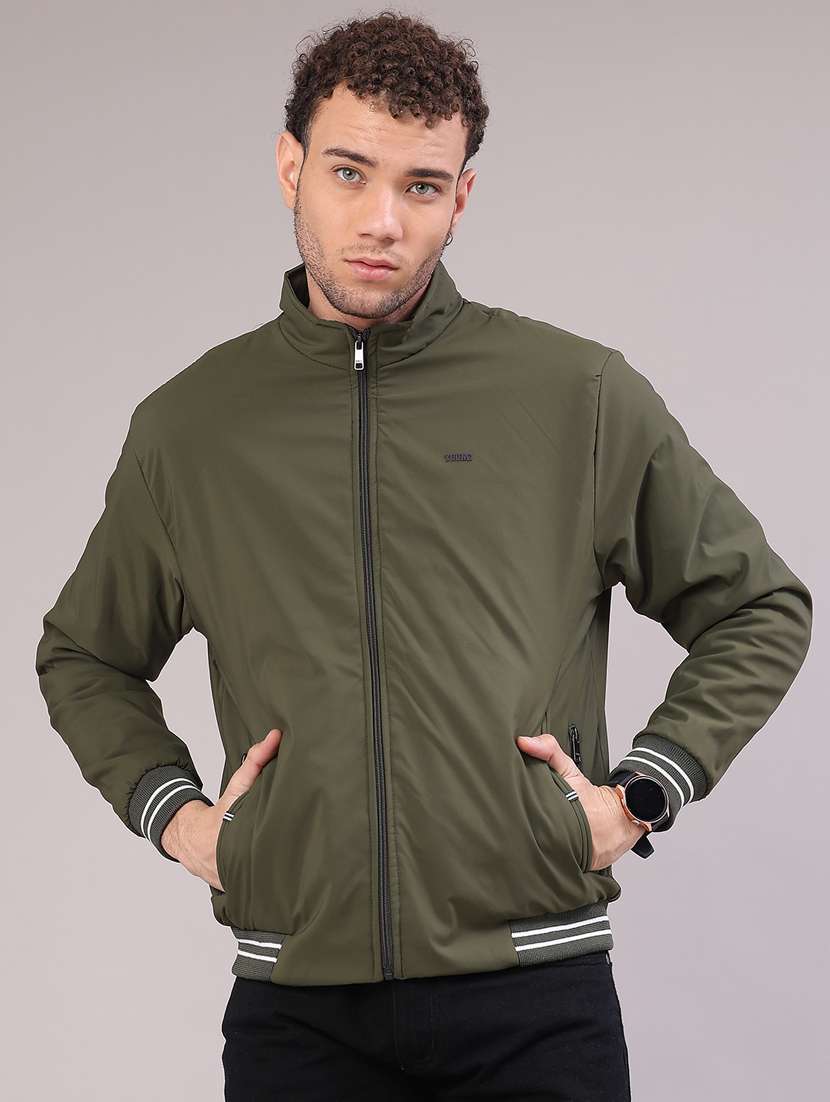 men solid long sleeve lightweight bomber jacket - 22180706 -  Standard Image - 1