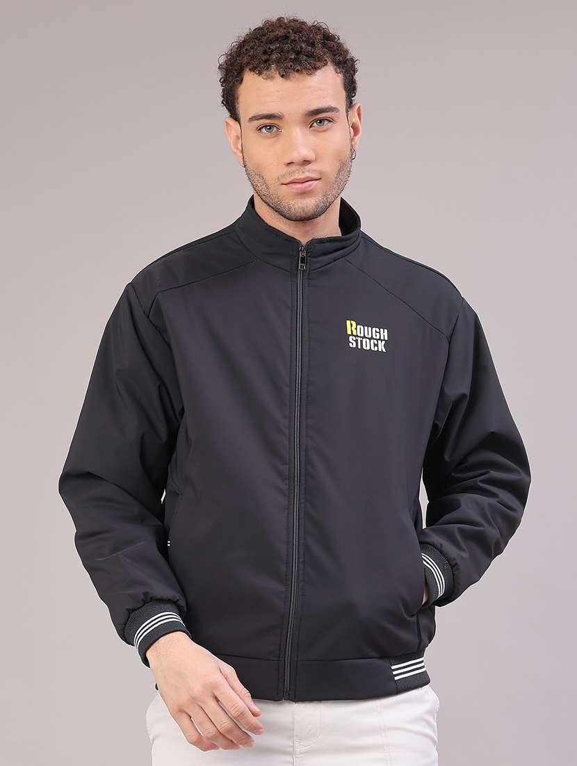 men solid long sleeve lightweight bomber jacket - 22180707 -  Standard Image - 1