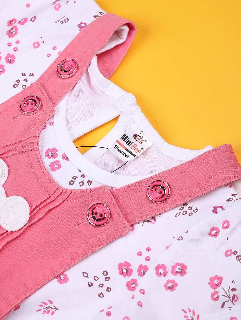 pink cotton combo infant twin set - 22180714 -  Standard Image - 4