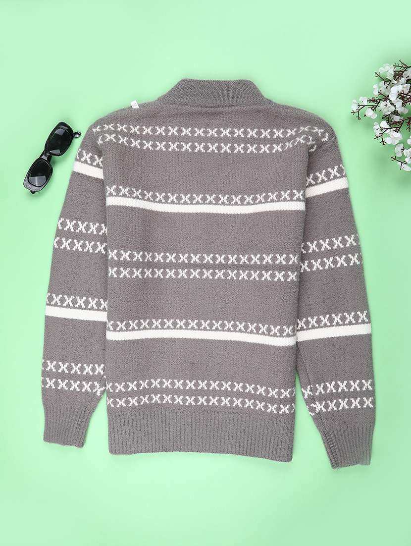 boys self designed long sleeve sweater - 22180759 -  Standard Image - 1