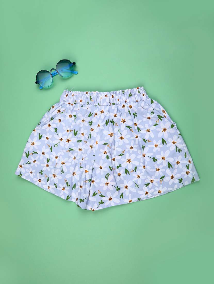 Girls Printed Mid Rise Shorts - 22180773 -  Standard Image - 1