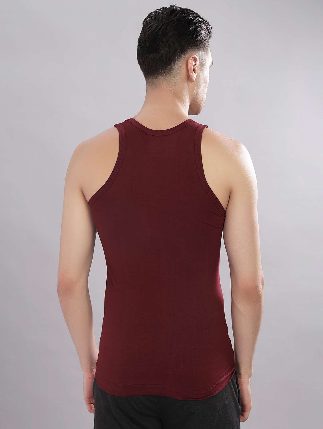 men solid pack of 3 sleeveless vest - 22180830 -  Standard Image - 1