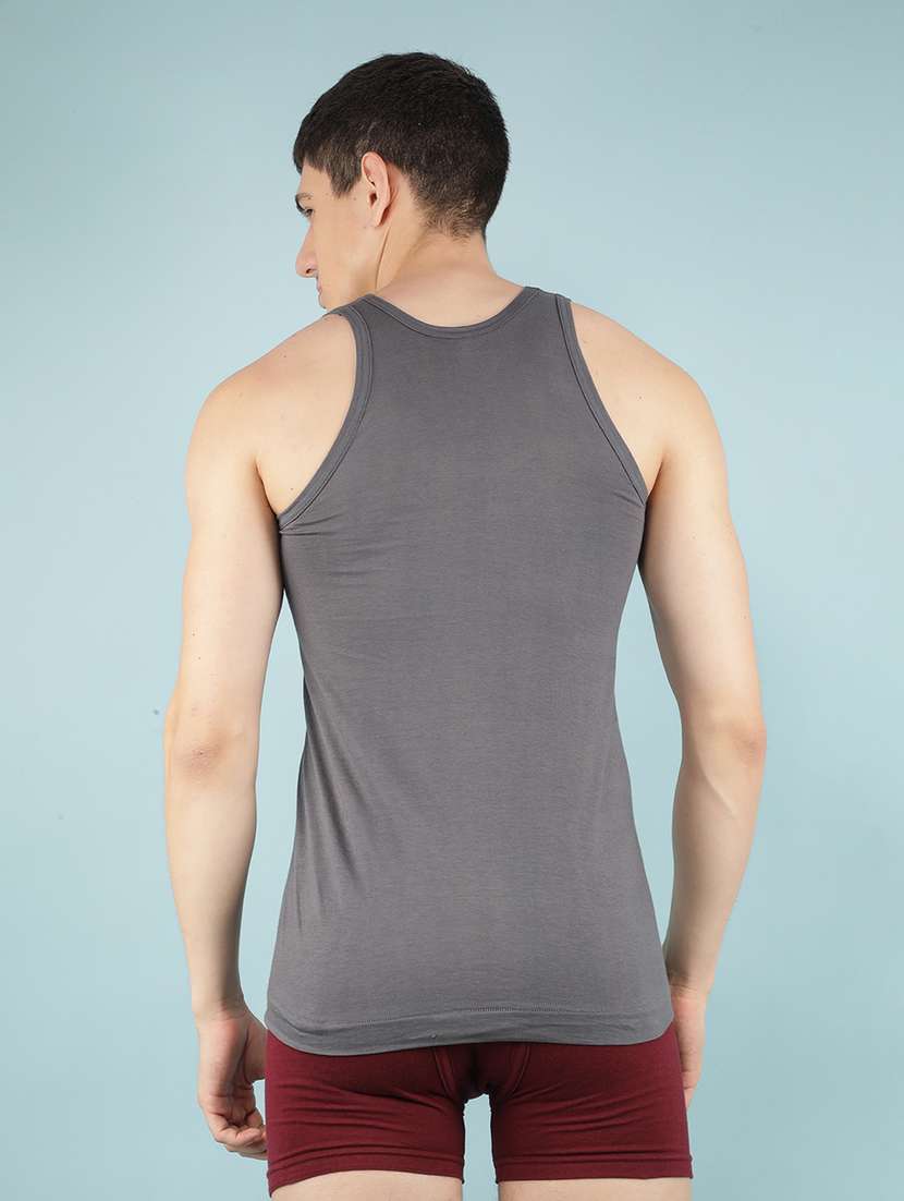 men solid sleeveless vest pack of 3 - 22180848 -  Standard Image - 1