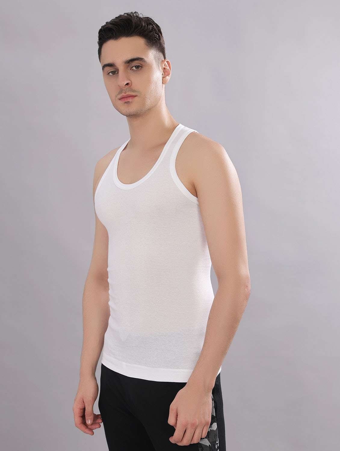 men solid sleeveless vest pack of 4 - 22180856 -  Standard Image - 1