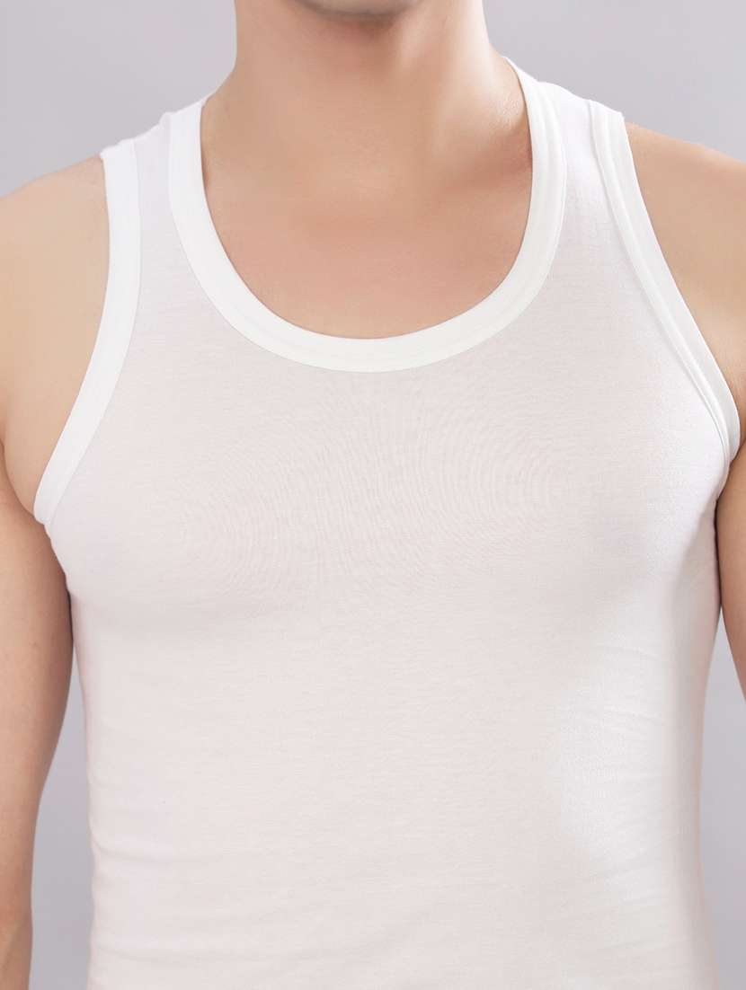 men solid sleeveless vest pack of 3 - 22180858 -  Standard Image - 4