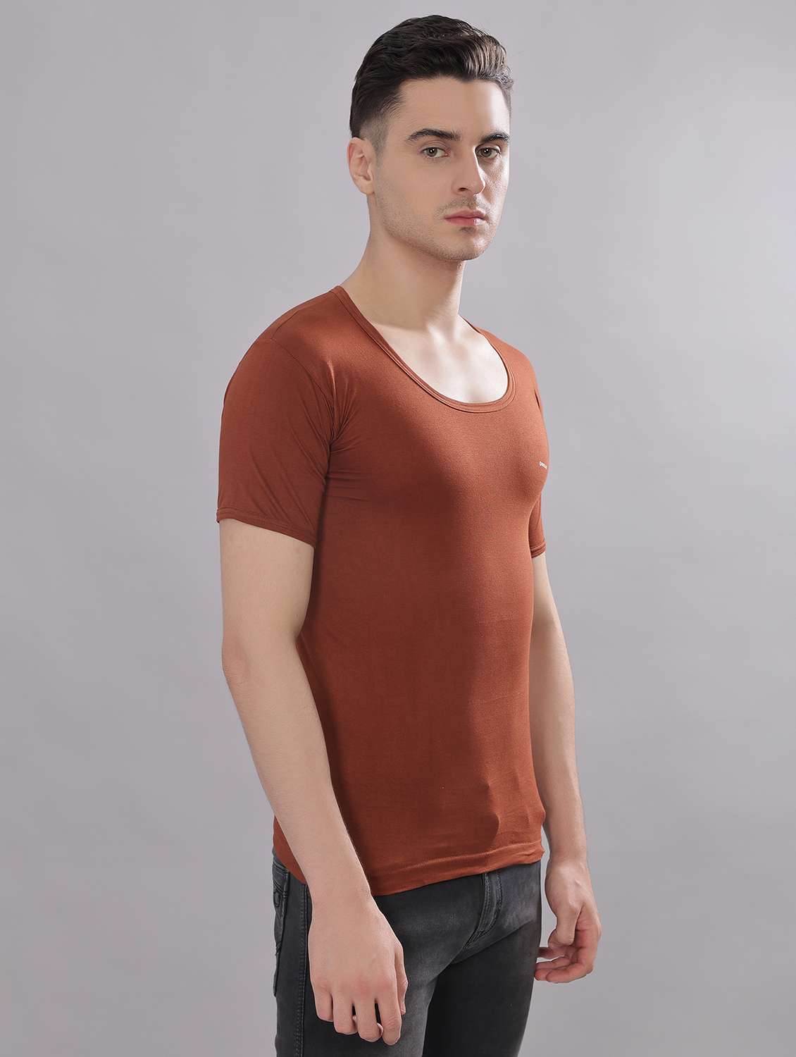 men solid half sleeve vest pack of 7 - 22180894 -  Standard Image - 1