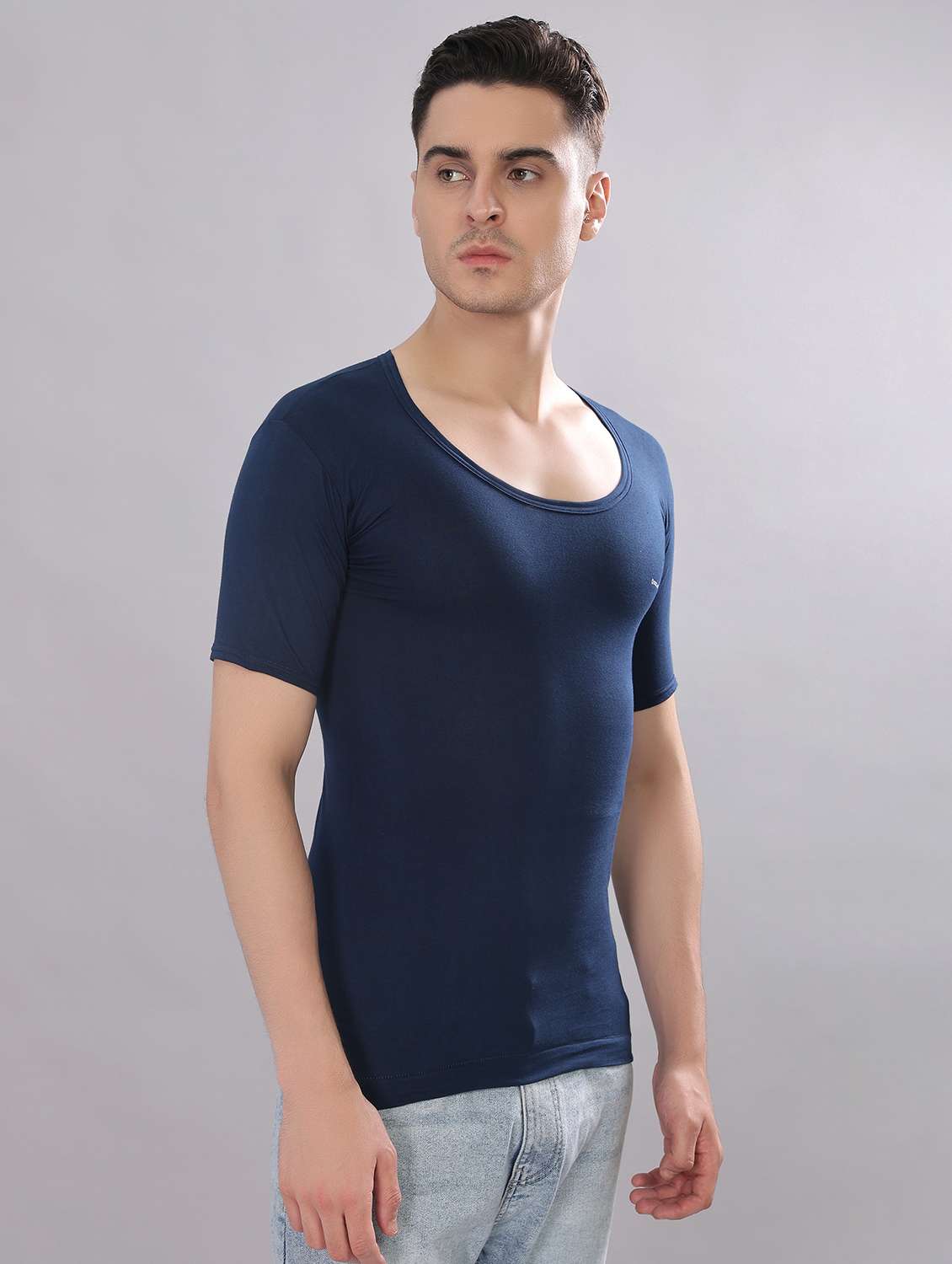 men solid half sleeve vest pack of 10 - 22180896 -  Standard Image - 1