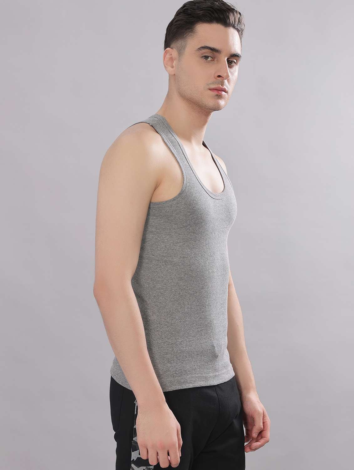 men pack of 6 solid sleeveless vest - 22180936 -  Standard Image - 1