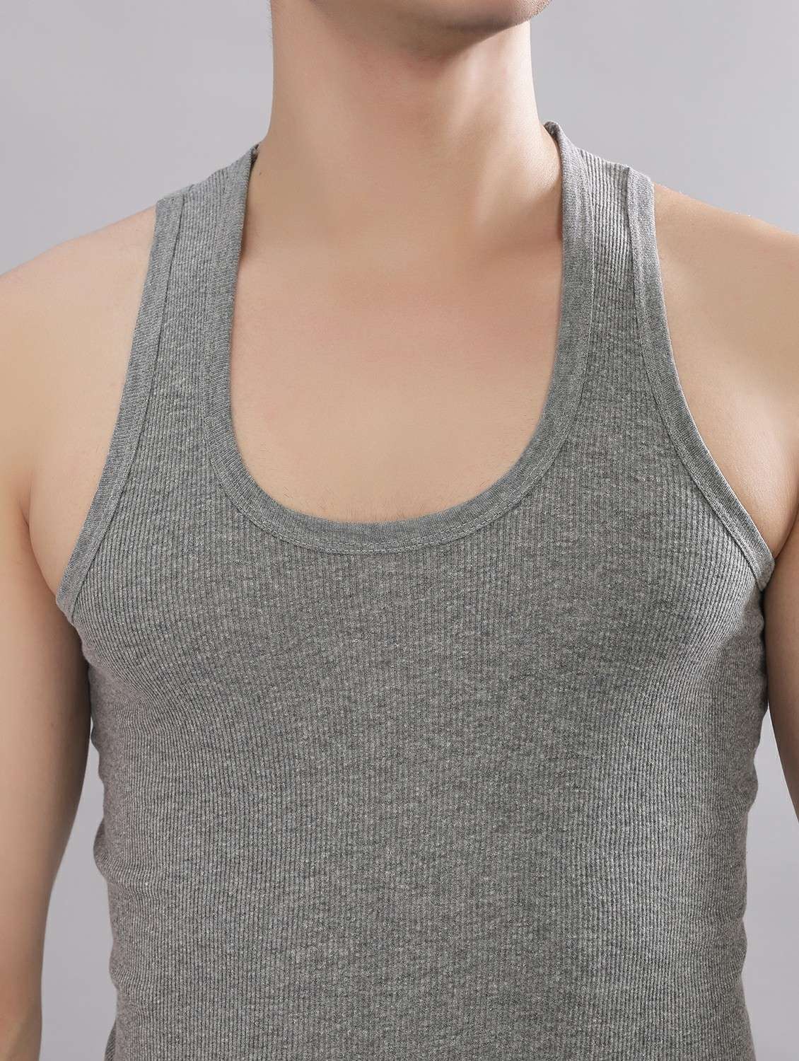 men pack of 6 solid sleeveless vest - 22180936 -  Standard Image - 4